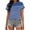 Blue Tops, variant on Htigea Womens Striped Short Sleeve Tops Casual Crewneck T Shirt Summer Loose Fit Pullover Tee Gray S