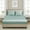 Aqua, variant on King Satin Fitted Sheet Light Grey - Silky Smooth Breathable Bottom Sheet, Hotel-Quality