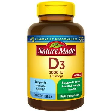 Nature Made - Vitamin D3 1000 IU - 300 Liquid Softgels