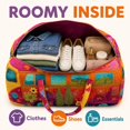 thumbnail image 6 of Camper Bag, Hippie Bus Weekender Bag, Hippie Bag, Hippie Bohemian Quilted Weekender Travel Bag Floral Print, Overnight Stay Carry On Shoulder Bag, 1 Pc, 6 of 6