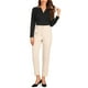 thumbnail image 2 of Blusa de Oficina Chic Inspire para Mujer de Manga Larga con Cuello en V Color Negro, 2 of 5