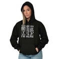 thumbnail image 3 of Funny No One Knows I'm Here Joke Unisex Plus Fleece Graphic Hoodie Brisco Brands 2X, 3 of 5