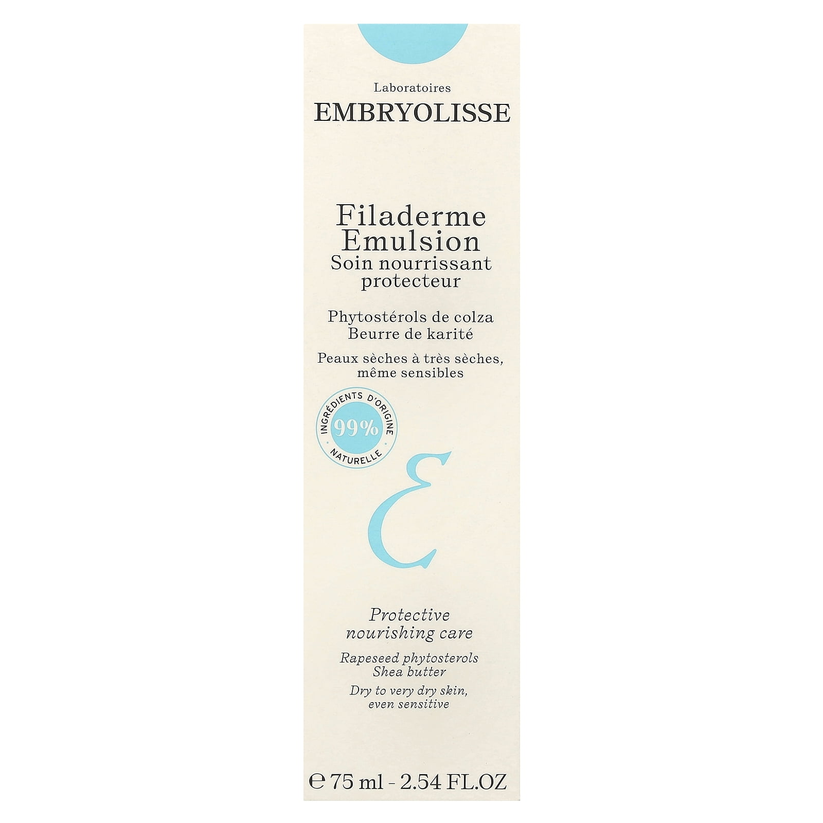 Embryolisse Filaderme Emulsion Face Moisturizer for Dry Skin, 2.54 fl oz