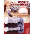 thumbnail image 5 of Women Slipper Socks Non Slip Fuzzy Fluffy Thick Warm Cabin Cozy Comfy Soft Fleece Home Grips Socks 1Pairs, 5 of 6