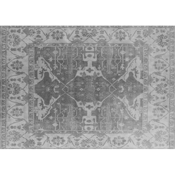 Ahgly Company Indoor Rectangle Oriental Gray Industrial Area Rugs, 6' x 9'