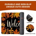 thumbnail image 5 of Fall Door Mat,Fall Maple Leaf Welcome Doormat Outdoor,Thanksgiving Non-Skid Floor Mat Autumn Kitchen Decoration Door Mats Bedroom Doormats 17x30 inch, 5 of 6