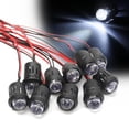 thumbnail image 2 of 10 Pcs/set 12v 10mm Pre-wired Constant Led Ultra Bright Water Clear Bulb Cable 20cm Prewired Led, 2 of 4