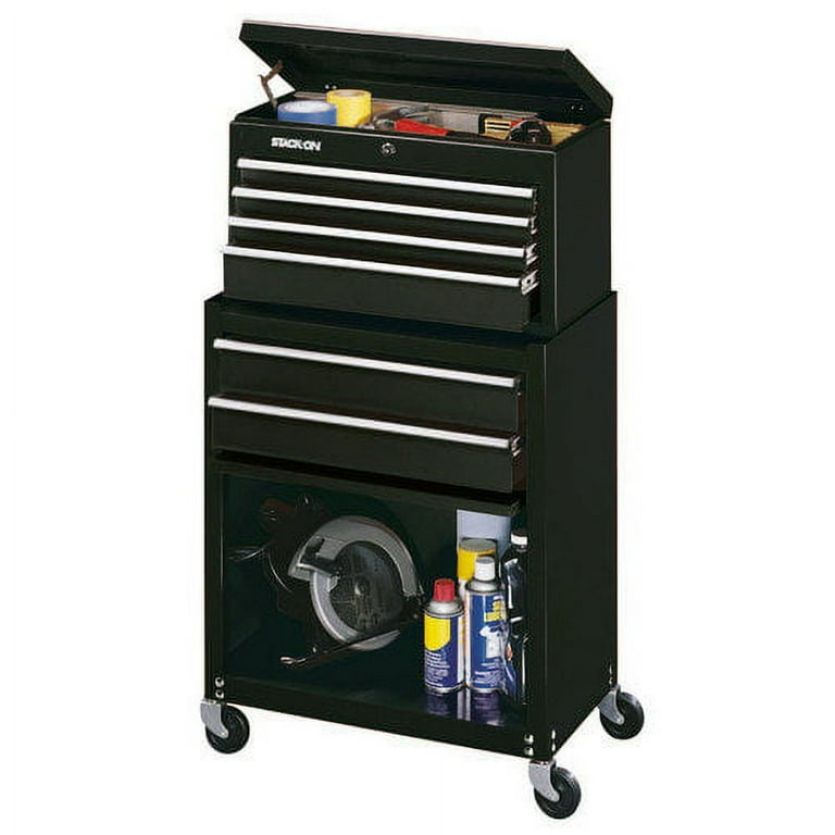 Stack On 6 Drawer Chest Cabinet Combo