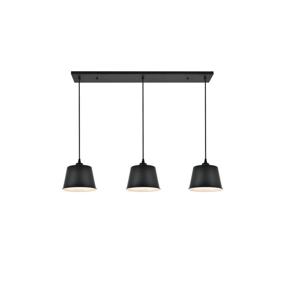Bright 3 Light Pendant in black