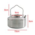 thumbnail image 4 of Outdoor Camping Kettle Durable Teapot Stainless Steel for Campfire Picnic Field Boiling Water, 4 of 8