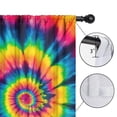 thumbnail image 4 of Blackout Kids Curtains,Colorful Rainbow Tie Dye Spiral Pattern Childrens Insulated Curtains Set Of 2,Bedroom Essentials,Toddler Room Decor 42"x63", 4 of 5