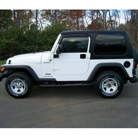 - All American Auto Dark Smoke Acrylic Side Window Deflector/Visor 2-Piece Set for 1997-2006 Jeep Wrangler 2 Door