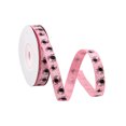 thumbnail image 2 of Halloween Ribbon, 50 Yards Spooky Grosgrain Ribbons | 3/8 inch Wide Pink Ribbons, Pumpkin Ghost Spider Web Print, Gift Wrapping, Halloween Craft Supplies, Spooky Party Decor, 2 of 6