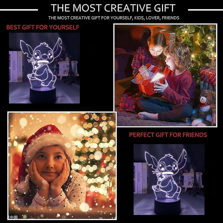 KFICSIKY Stitch Light, Stitch Lamp, Stitch Night Light for Girls, Stitch Lights for Bedroom, Christmas Gifts for Kids Stitch Gifts for Girls Stitch