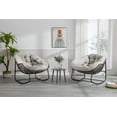 thumbnail image 5 of Outdoor Rocking Chair with Padded Cushion, Oversized Rattan Wicker egg Chair Outdoor with  All-Weather Steel Frame, 250lbs Capacity, Modern Lounge Rocker for Front Porch Living Room Bedroom, Beige, 5 of 9