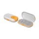 thumbnail image 1 of 2 en 1 caja de plástico compartimentada para medicinas soporte para vitaminas para viajes (blanco) Likrtyny Cuidado Belleza, 1 of 4