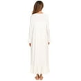 thumbnail image 2 of EFINNY Women's White Nightgown Button Down Full-Length Nightdress Long Sleeve Victorian Pajama Dress Soft Loungewear with Pockets, 2 of 6