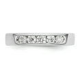 thumbnail image 4 of 14K White Gold Ring Band Wedding Diamond Lab Grown Round, Size 9, 4 of 7