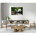 thumbnail image 3 of Zen Stone Canvas Wall Art - Just Breathe Yoga Quotes, White Lotus Flower Spiritual Artwork Framed Modern Decor for Bathroom Spa Living Room Bedroom, 3 of 6