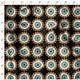thumbnail image 4 of Soimoi Black Poly Georgette Fabric Marigold Geometric Printed Fabric 1 Yard 52 Inch Wide, 4 of 5