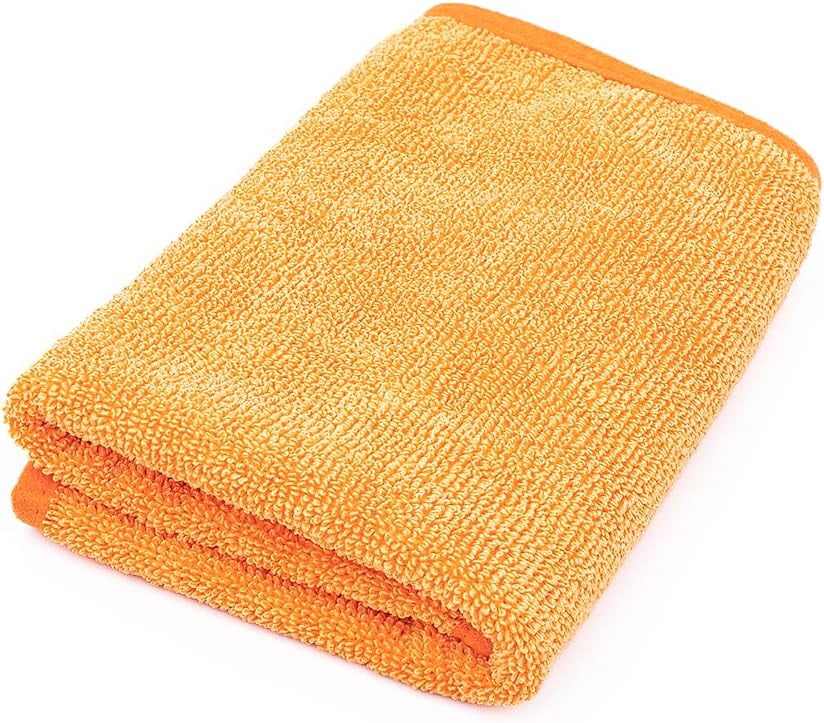The Rag Company – Premium FTW – Microfiber Cleaning Towels for Glass, Windows, Mirrors & Polished Surfaces, Streak-Free, Scratchless, 16in x 16in, Orange, 3-Pack