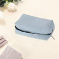 thumbnail image 3 of Unique Bargains 1 Pc Striped Pattern Makeup Bag with Smooth Drawstring Design Light Blue, 3 of 5