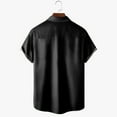 thumbnail image 3 of Camisas De Vestir Para Hombre 5xl Camisa de manga corta con solapa de bolsillo con hebilla de impresión digital 3D de moda y ocio para hombre Camisa de bolos de manga corta con rayas superiores (C, L), 3 of 4
