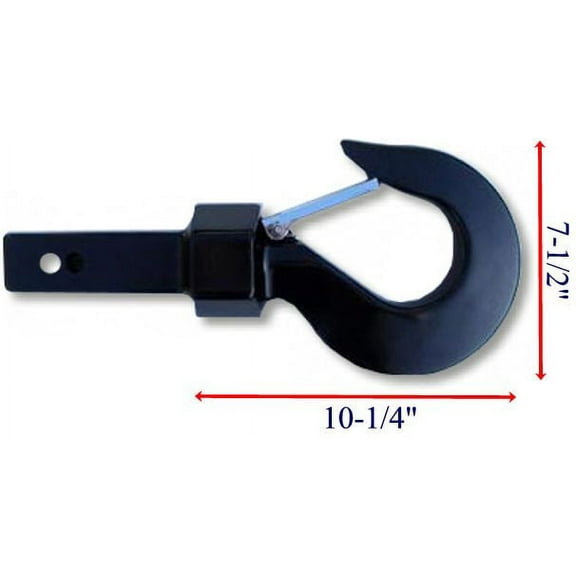 XL Monster Hook IT'S BIG! - Black - with HD Locking hitch Pin (VEHICLE RECOVERY)