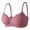 Brick Red, variant on Balconette Push Up Bra No Underwire Seamless Full Coverage Ribbed Deep Plunge Bras Wireless Everyday Comfort Bralette (Black, L)