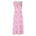 thumbnail image 5 of Fankiway Robe Longue Sans Manches à Col en V Imprimée Mode Printemps/été pour Femmes Robes de Plage Grande Taille pour Femmes, 5 of 5