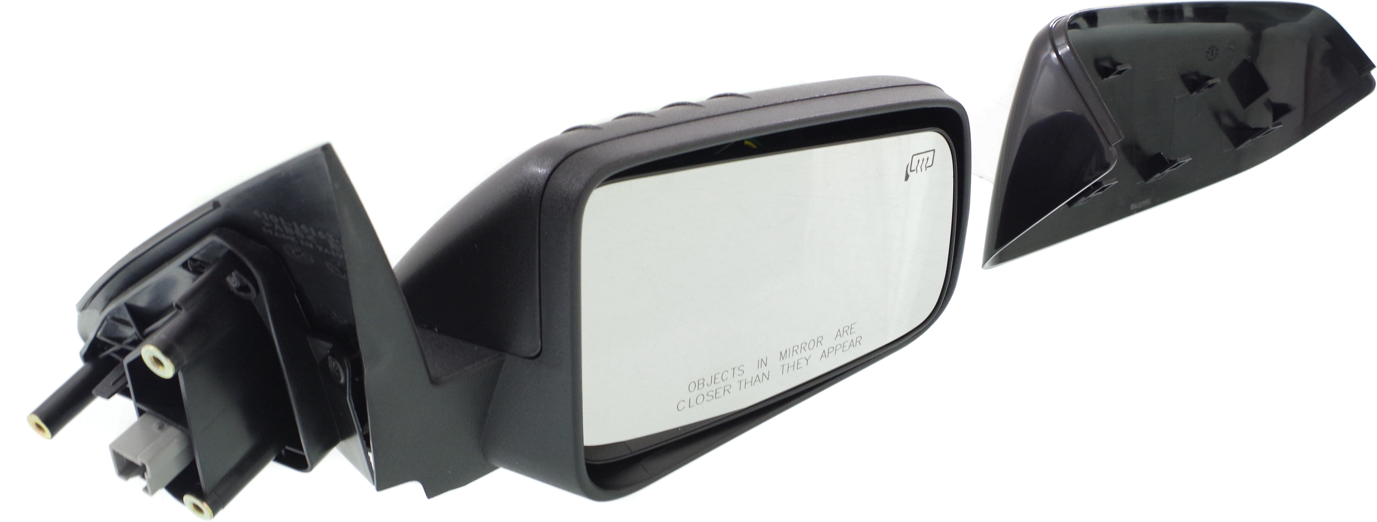 Mirror Compatible With 2008-2011 Ford Focus Right Passenger Side Heated 1 Paintable and Textured Black Cap Kool-Vue