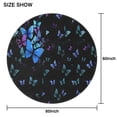 thumbnail image 6 of Black Butterfly Pattern Round Tablecloth 60"x60",Wrinkle Wipeable Table Cloth for Kitchen Dining Room Picnic Patio Party, 6 of 6