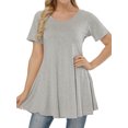 thumbnail image 1 of Robe Mini Ligne A à Manches Courtes et Col Rond pour Femmes, 1 of 4