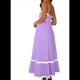 thumbnail image 3 of Vestido Fluido de Verano 2025 para Mujer, Informal, Sin Mangas, con Tirantes Finos y Volantes, para Playa, Color Taro L, 3 of 6
