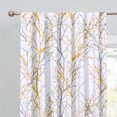 thumbnail image 3 of Decoultimatex Modern Yellow Floral Back Tab Blackout Curtains, 52" x 95" (2 Panels), 3 of 5