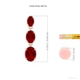 thumbnail image 2 of ANGARA Graduated Oval Lab Grown 2.5 Ct Ruby Three Stone Earrings for Women in 14K Rose Gold (Size-8x6mm) | July Birthstone, Birthday, Anniversary, Jewelry Gift for Women | Lab-Grown Ruby Earrings, 2 of 5