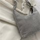 thumbnail image 4 of Bolso de hombro JAMW plateado con diamantes de imitación para mujer, 4 of 5