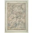 thumbnail image 2 of Hendrik de Clerck 11x14 Black Ornate Wood Framed Double Matted Museum Art Print Titled: Virgin and Child with Two&nbsp;Angels, 2 of 5