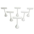 thumbnail image 3 of N'icePackaging 3 Qty White Leatherette 4.75" High Free-Standing Earring T-Stand Display w/ weighted base, T Shape Holder for Tradeshow, Home Business, Promotion, or just for Home, 3 of 7