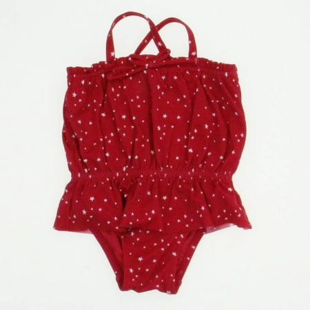 

Pre-owned Gap Girls Red | Stars 1-piece Swimsuit size: 0-6 Months