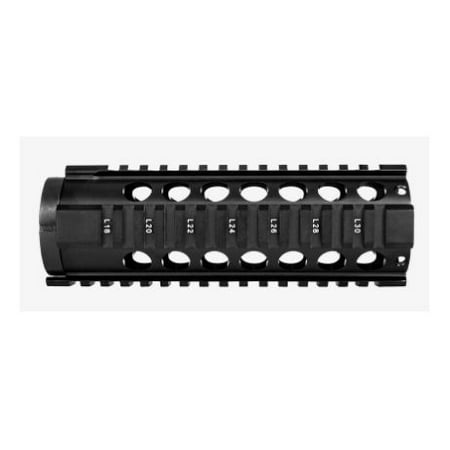 - Trinity Force 7in Free Float Quad Rail w/ Ring Lock, Black,