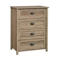 Sauder County Line Engineered Wood 4 Drawer Chest in Salt Oak