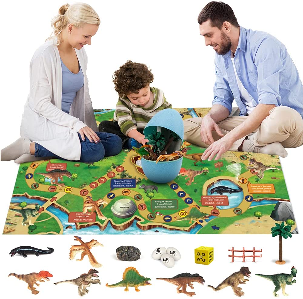 HTCM Dinosaur Toys Game for Kids Dinosaur Playsets for Toddlers Dinosaur Playset with Dinosaur