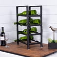 thumbnail image 2 of BirdRock Home Wine Rack - Metal Free Standing Stand - Kitchen - Black - Vertical Shelf Storage Cabinet - Holder (12 Bottle), 2 of 5