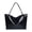 Black, variant on Womens Patent Leather Tote Bag Wave Opening Design Glossy Finish Large Capacity Shoulder Purse