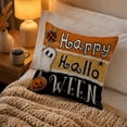 thumbnail image 6 of Halloween Pillow Covers 18x18, Halloween Decor Ghost Throw Pillow Covers Indoor Outdoor Decorative, Halloween Party Pillows for Sofa Couch Bed Living Room, 6 of 6