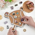 thumbnail image 3 of Pin Display Cork Tray Wooden Baseball Shape Wall Mounted Brooch Board Bulletin Display Board for Brooch Pin Storage Office Home Festival Decor 8.46X7.87 inch White, 3 of 5