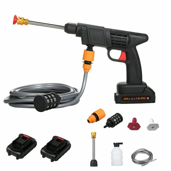 ZEPARO Cordless Pressure Washer,50PSI Portable Pressure Cleaner Handheld with Battery and 24V 1500mAh Rechargeable Battery Electric Pressure Washer for Washing Cars,Watering Flowers,Cleaning