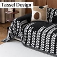 thumbnail image 4 of Jessy Home Sofa Covers Couch Cover Sofa Slipcover for Most Shape Sofas Multi-Function Furniture Cover for Pets Cats Dogs Home Decor 71"x 134"Black, 4 of 8