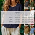 thumbnail image 3 of Neewe Cotton Linen Basic T Shirts for Women Plain Crew Neck Button Decoration Short Sleeve Summer Solid Loose Fit, 3 of 8